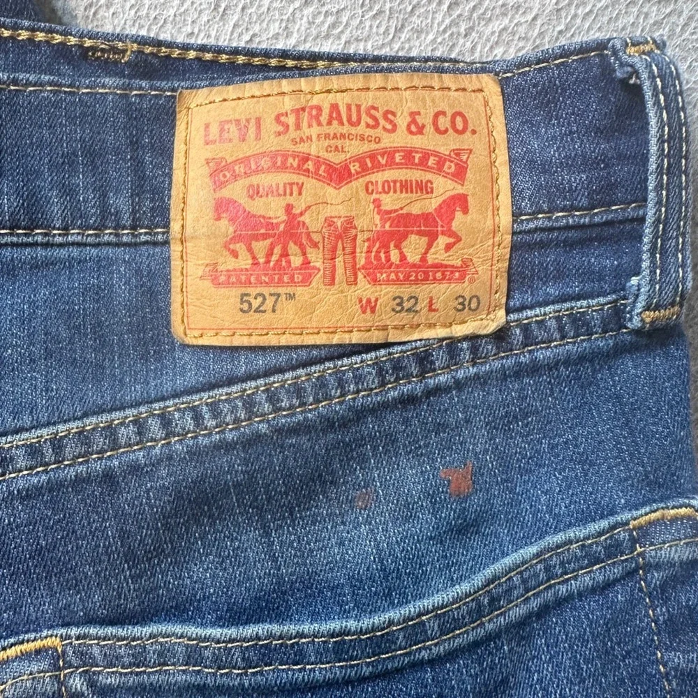 Levi's 527 Jeans Mens 32x30 (33x29) Blue Slim Bootcut Stretch Medium Wash Denim
